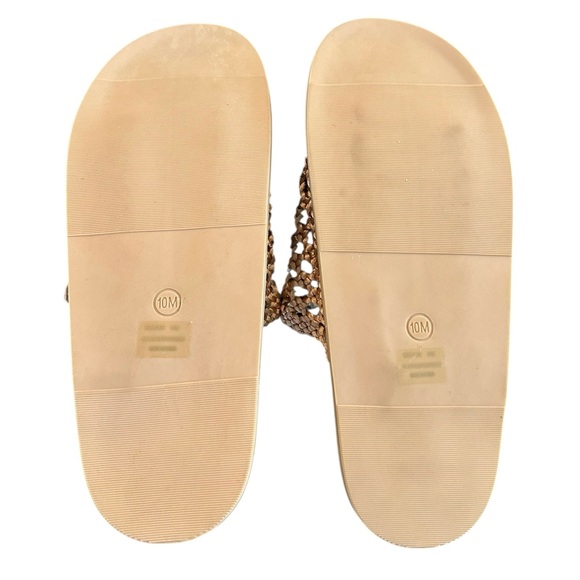 Joie Weaver Tan Beige Woven Open Weave Braided Buckle Sandals Slides 10 NWT BOX - Picture 4 of 6